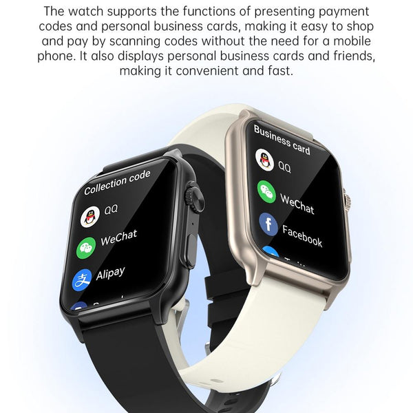 1.96 Inch Ips Screen Smart Watch Supports Bluetooth Calls / Blood Oxygen Monitoring Silver Smart Watches