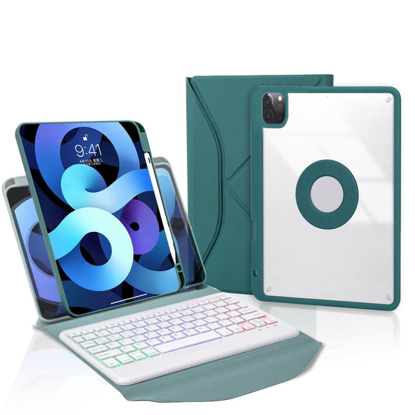 Bluetooth Keyboard Leather Case For Ipad Pro 11 Backlit With Pen Slot Green Keyboards