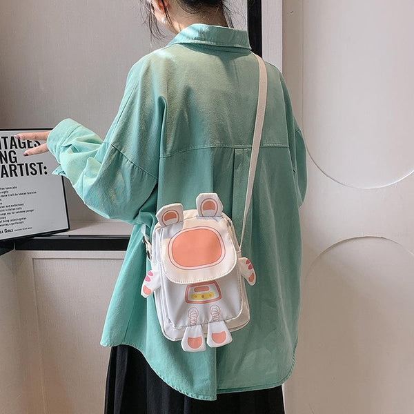 Lightweight Cartoon Crossbody Bag For Students Pink Women's Bags & Handbags