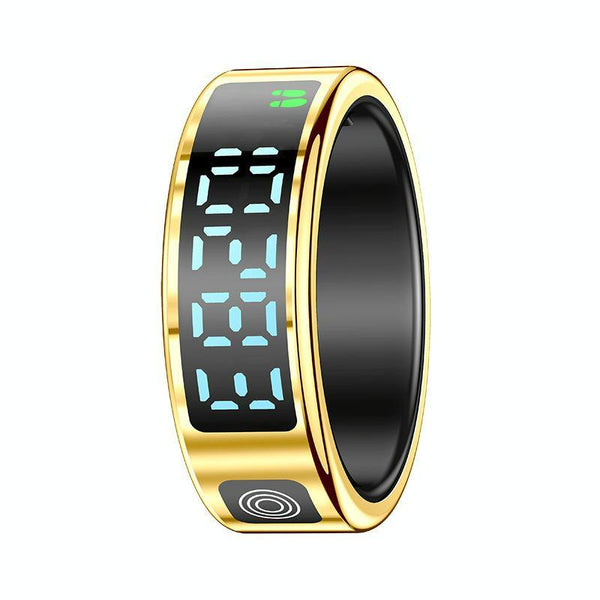Smart Ring Size 8 Hand Gestures Control Health Monitoring Sports Modes Silver Activity Trackers