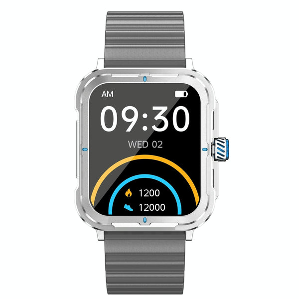 1.9 Inch Tft Square Screen Smart Watch Supports Blood Pressure Monitoring Grey Orange Smart Watches