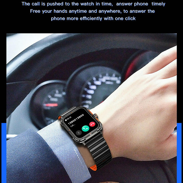 1.9 Inch Tft Square Screen Smart Watch Supports Blood Pressure Monitoring Grey Orange Smart Watches
