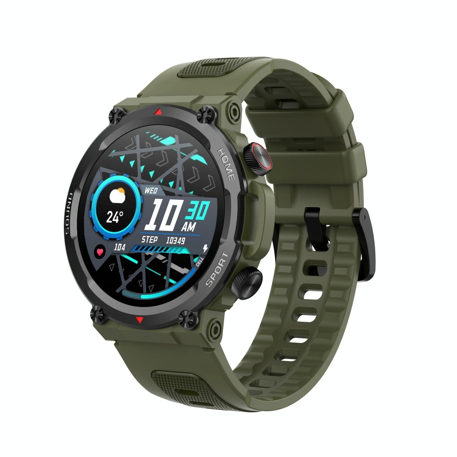 Waterproof Smart Watch With Heart Rate & Sleep Monitoring Green Smart Watches
