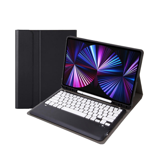 Detachable Bluetooth Keyboard Leather Case For Ipad Pro 12.9 2021 / 2020 2018 With Pen Slot Dark Green Keyboards