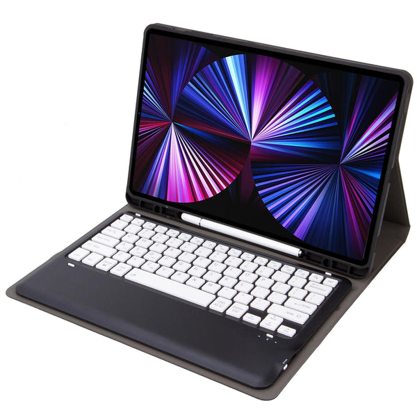 Detachable Bluetooth Keyboard Leather Case For Ipad Pro 12.9 2021 / 2020 2018 With Pen Slot Dark Green Keyboards