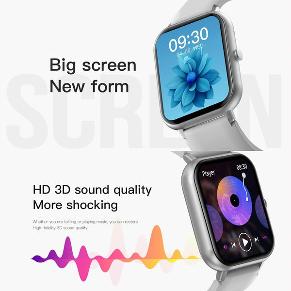 1.83 Inch Touch Screen Ai Voice Heart Rate Blood Oxygen Pressure Sleep Smartwatch Pink Smart Watches