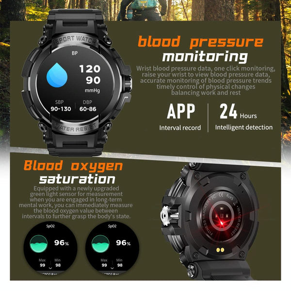 1.5 Inch Colour Screen Bluetooth Smart Watch Health & Sports Monitoring Orange Smart Watches