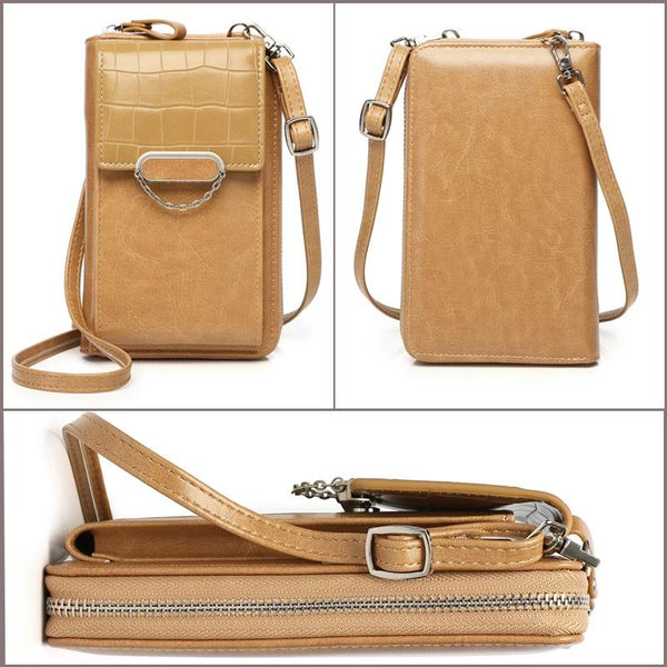 Versatile Women Crossbody Wallet For Phones Apricot Wallets
