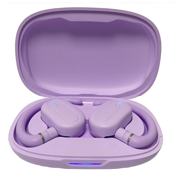 Wireless Stereo Earphones With Charging Case Outdoor Sound Purple Earbuds