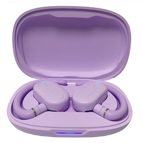 Wireless Stereo Earphones With Charging Case Outdoor Sound Purple Earbuds