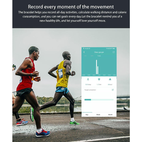 Waterproof Smart Bracelet With Colour Screen Ip67 Blue Activity Trackers