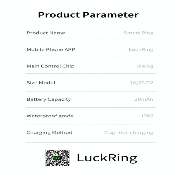 Smart Ring For Health Monitoring & Exercise R12m Size 20 Silver Activity Trackers