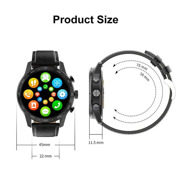 Smart Dual Display Analog Digital Call Watch Black Steel Smart Watches