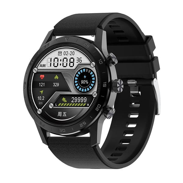 Smart Dual Display Analog Digital Call Watch Black Steel Smart Watches
