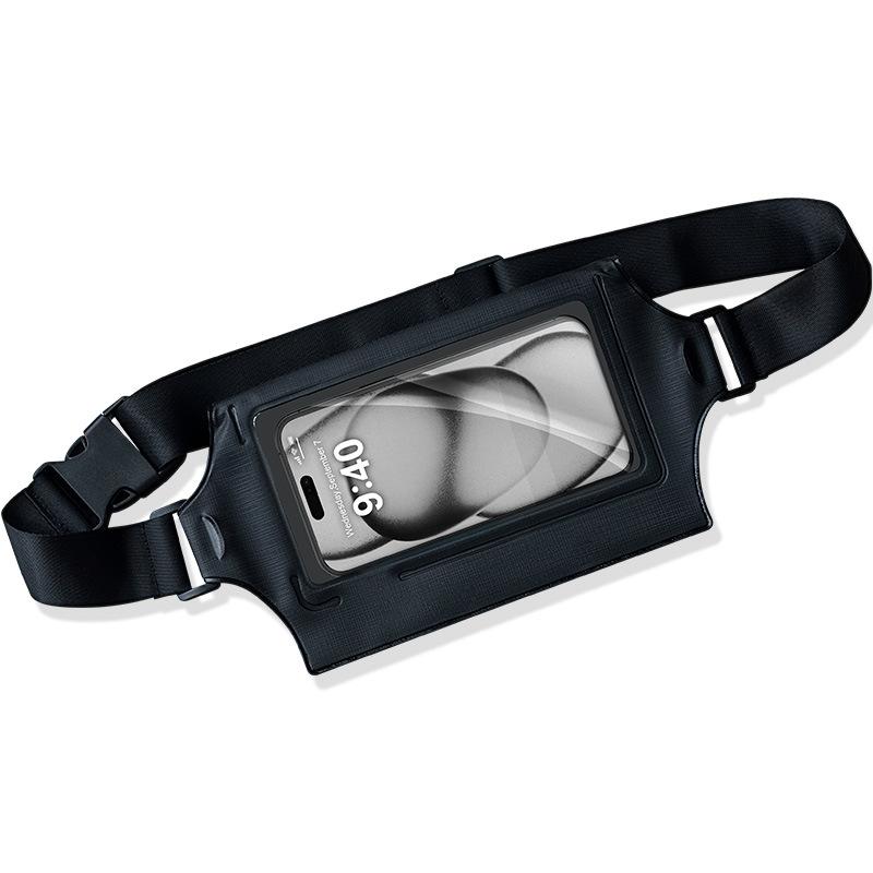 Waterproof Waist Bag For Mobile Phone And Sports Black Waist Packs & Bags