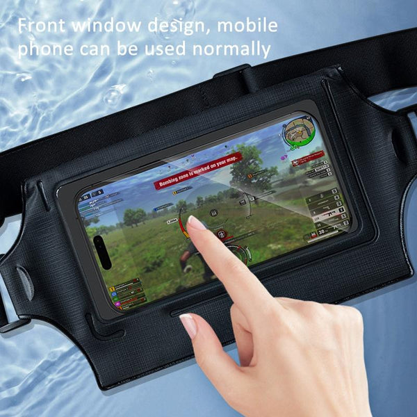 Waterproof Waist Bag For Mobile Phone And Sports Black Waist Packs & Bags