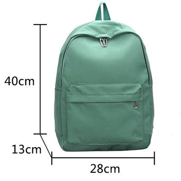 Simple Women Travel Backpack Solid Colour Yellow Women Backpacks