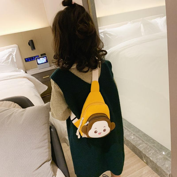 Adorable Monkey Crossbody Bag For Kids Pink Backpacks & Bags