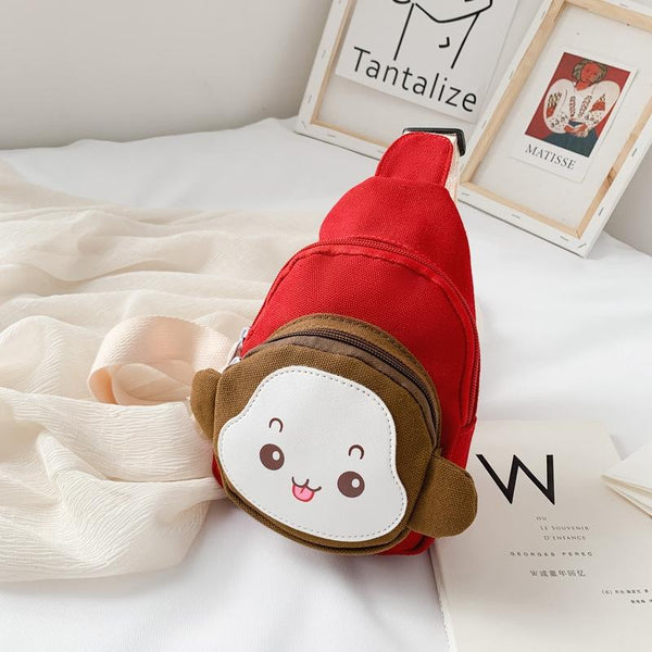 Adorable Monkey Crossbody Bag For Kids Pink Backpacks & Bags