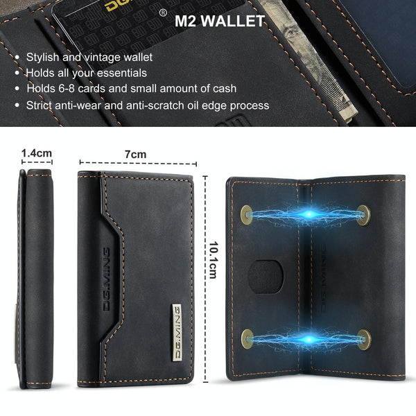 3 Fold Card Bag For Dg.Ming M2 Series Compact & Stylish Coffee Wallets