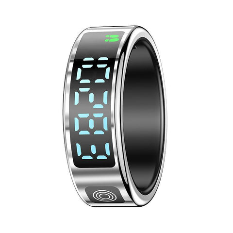 Smart Ring Gesture Control Health Monitoring Sports Modes Silver Activity Trackers