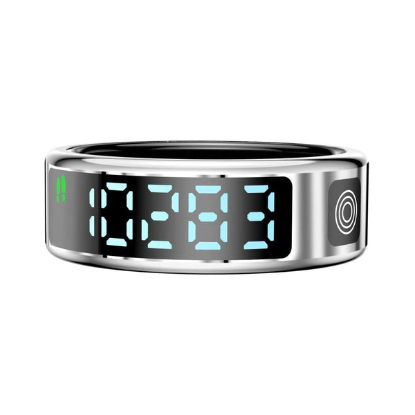 Smart Ring Gesture Control Health Monitoring Sports Modes Silver Activity Trackers
