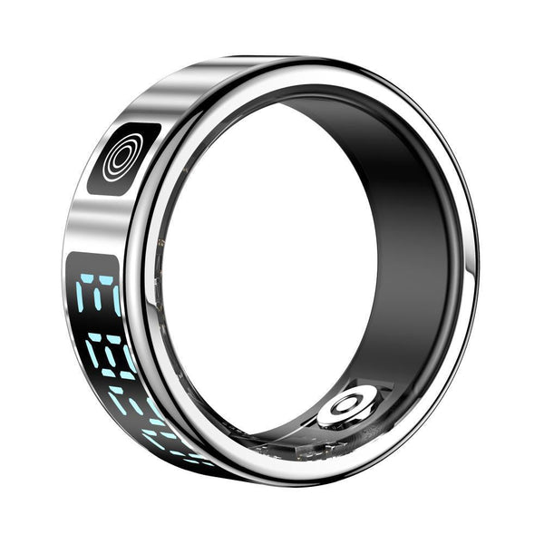 Smart Ring Gesture Control Health Monitoring Sports Modes Silver Activity Trackers