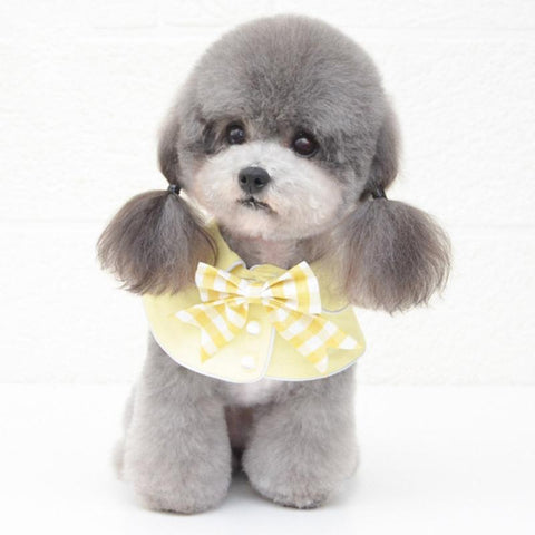 Pet Accessories Dog Small Shawl Bib Saliva Towel Triangle Scarf Size Light Yellow Dog Clothing & Shoes