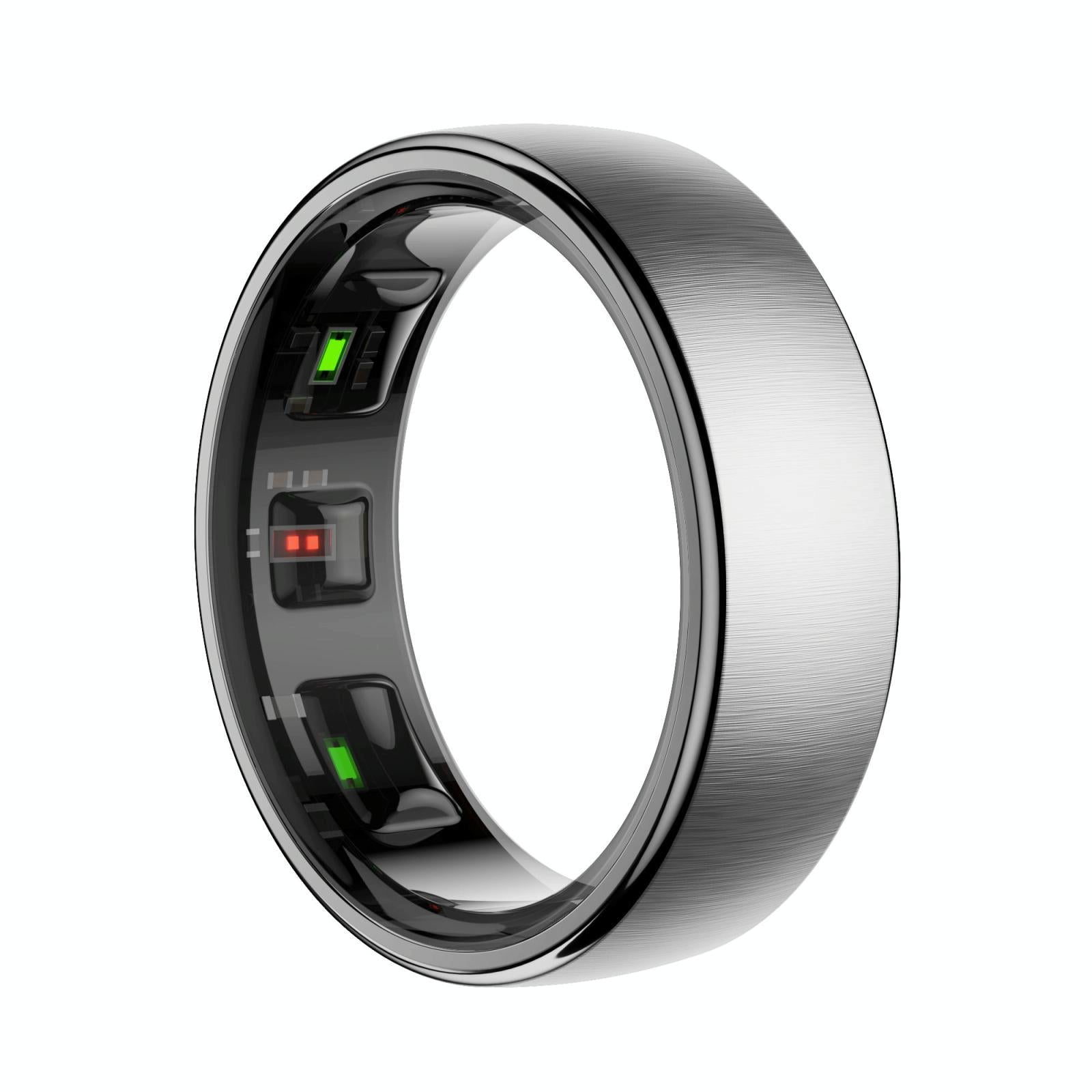 Smart Ring Heart Rate Blood Oxygen Sleep Sports Size 9 Silver Activity Trackers