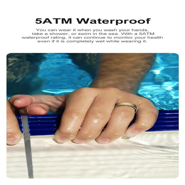 Smart Ring Heart Rate Blood Oxygen Sleep Sports Size 9 Silver Activity Trackers