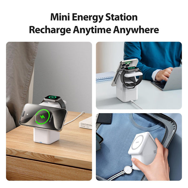 4 In 1 15W Magnetic Wireless Charger White Chargers & Cradles