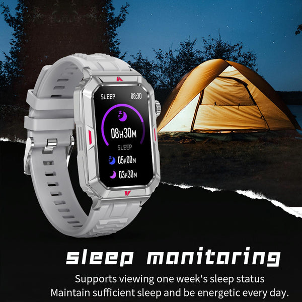 Smart Bracelet With Sleep Detection And Silicone Strap Bt5.2 Camo Silver Activity Trackers