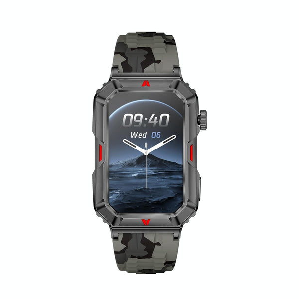 Smart Bracelet With Sleep Detection And Silicone Strap Bt5.2 Camo Silver Activity Trackers