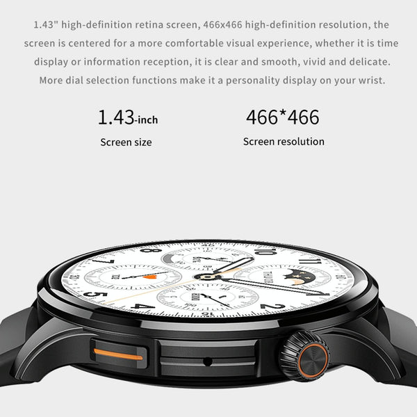 1.43 Inch Bt5.1 Smart Sport Watch With Health Monitoring Grey Smart Watches