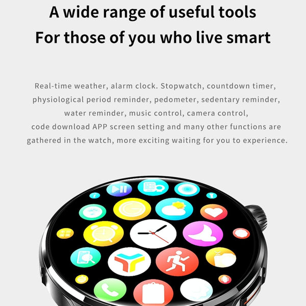 1.43 Inch Bt5.1 Smart Sport Watch With Health Monitoring Grey Smart Watches