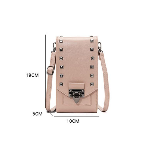 Diamond Rivet Shoulder Bag For Mobile Phones Black Bags
