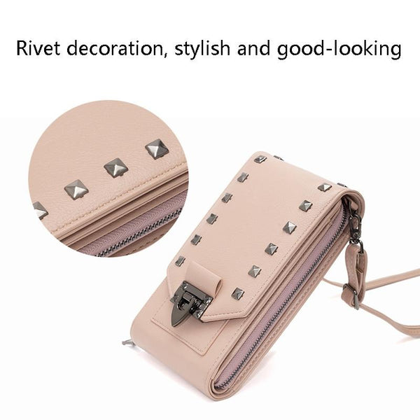 Diamond Rivet Shoulder Bag For Mobile Phones Black Bags