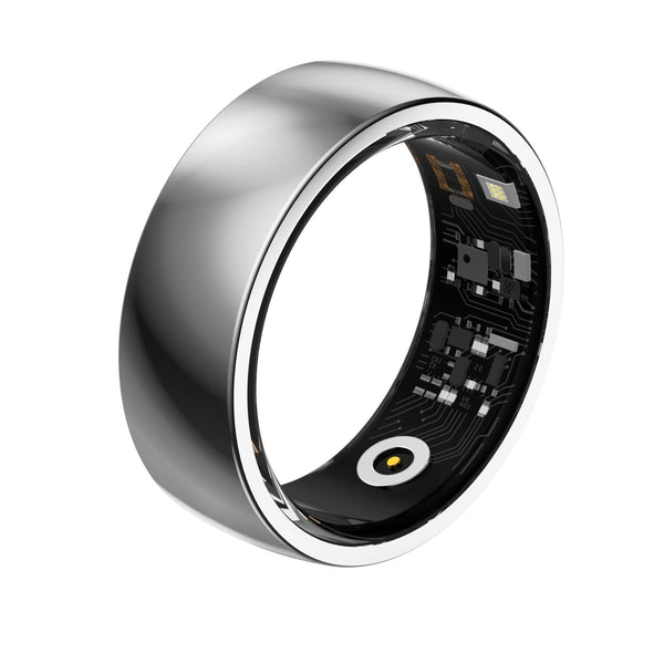 Smart Ring For Health Monitoring And Family Care Size 20 Silver Activity Trackers