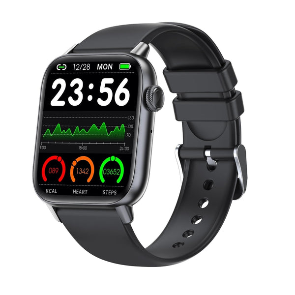 1.83 Inch Bt5.2 Smart Sport Watch Support Sleep / Heart Rate Blood Oxygen Temperature Pressure Health Monitor Black + Smart Watches