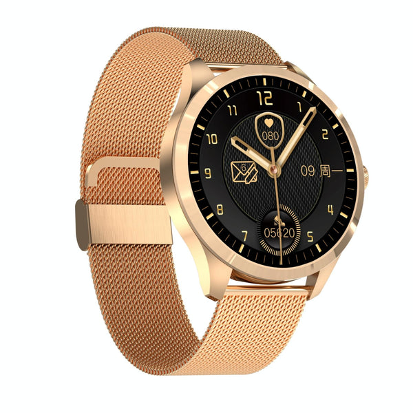 1.28 Inch Ips Colour Screen Ip67 Waterproof Smart Watch Gold Smart Watches