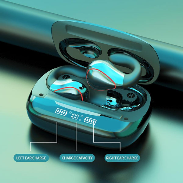 Wireless T20 Tws Bluetooth Earphones With Led Display & Charging Box Champagne Gold Earbuds