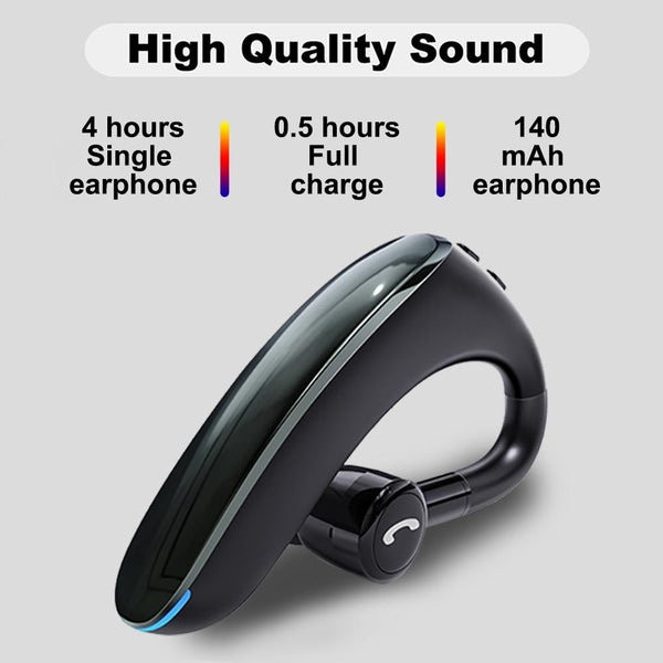 180 Degree Rotating Wireless Bluetooth Car Handsfree Earphones Red Earbuds