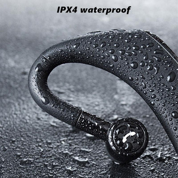 180 Degree Rotating Wireless Bluetooth Car Handsfree Earphones Red Earbuds