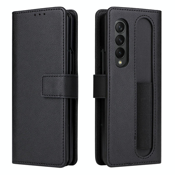 For Samsung Galaxy Z Fold4 5G Leather Flip Case With Pen Slot Brown Cases Covers & Skins