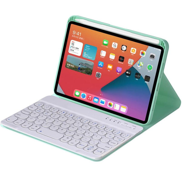 Detachable Bluetooth Keyboard Leather Case For Ipad Mini 6 With Holder Pink Keyboards