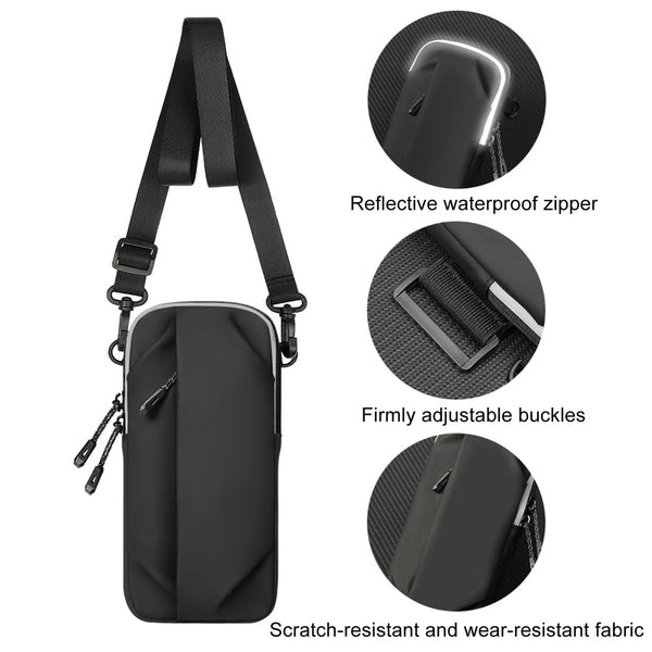 Multi Function Crossbody Bag For Outdoor Sports Fits Mobile Phones Men And Women Black Bags