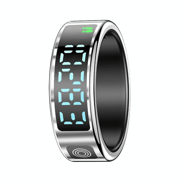 Smart Ring Hand Gestures Health Monitoring Sports Modes Size 10 Silver Activity Trackers