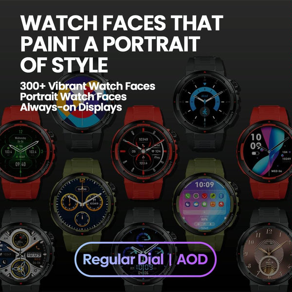 1.43 Inch Fitness & Wellness Smart Watch 24H Health Monitoring Wild Green Smart Watches