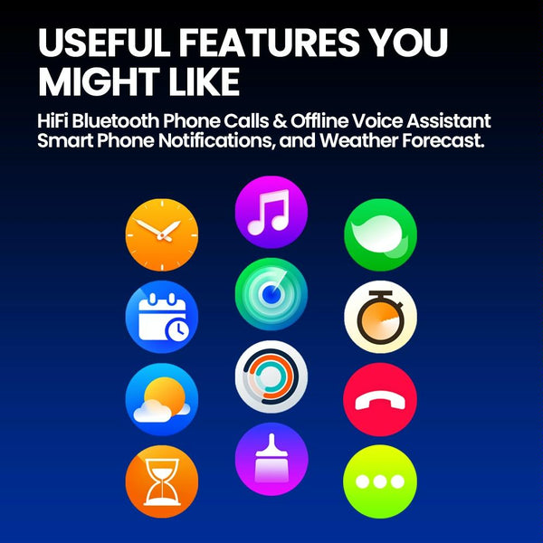 1.43 Inch Fitness & Wellness Smart Watch 24H Health Monitoring Wild Green Smart Watches