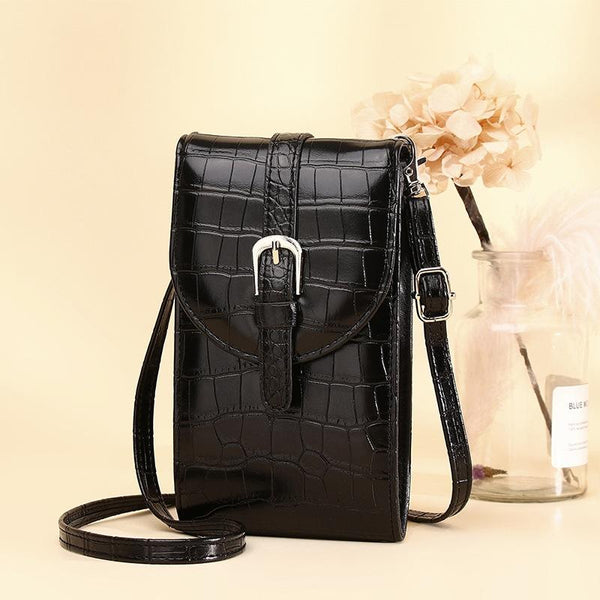 Stylish Crocodile Print Shoulder Bag Black Women's Bags & Handbags
